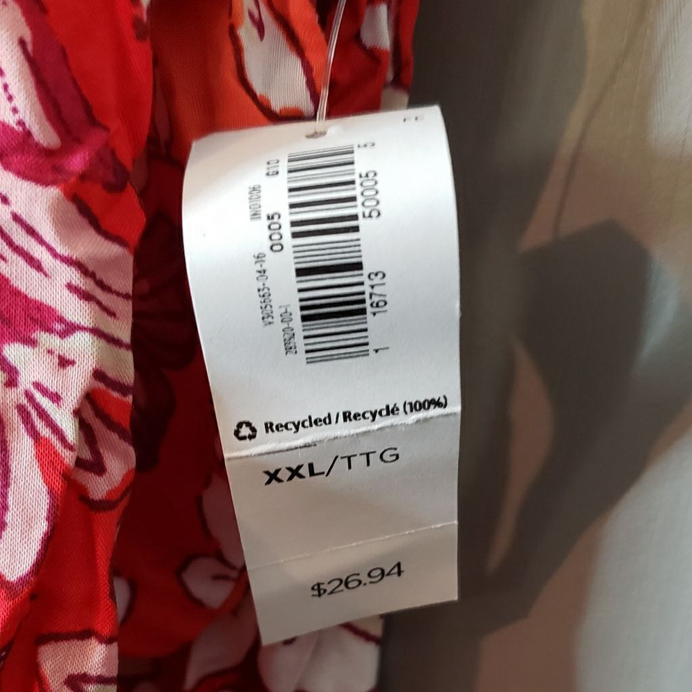 Old Navy Flowy Boho Peasant Blouse Floral Cottagecore Feminine Romantic XXL NWT - Picture 4 of 6